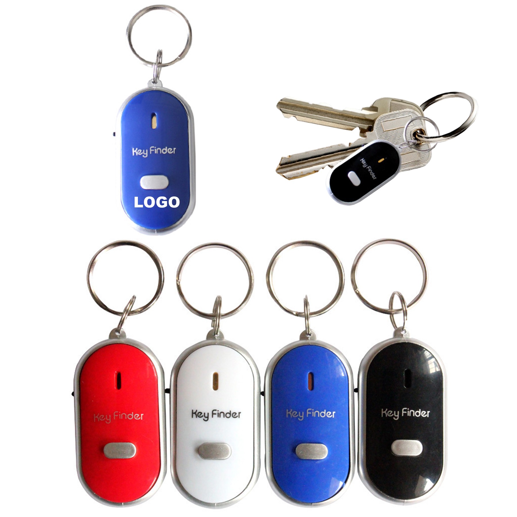Remote Sound Control Key Finder Tag LED Light
