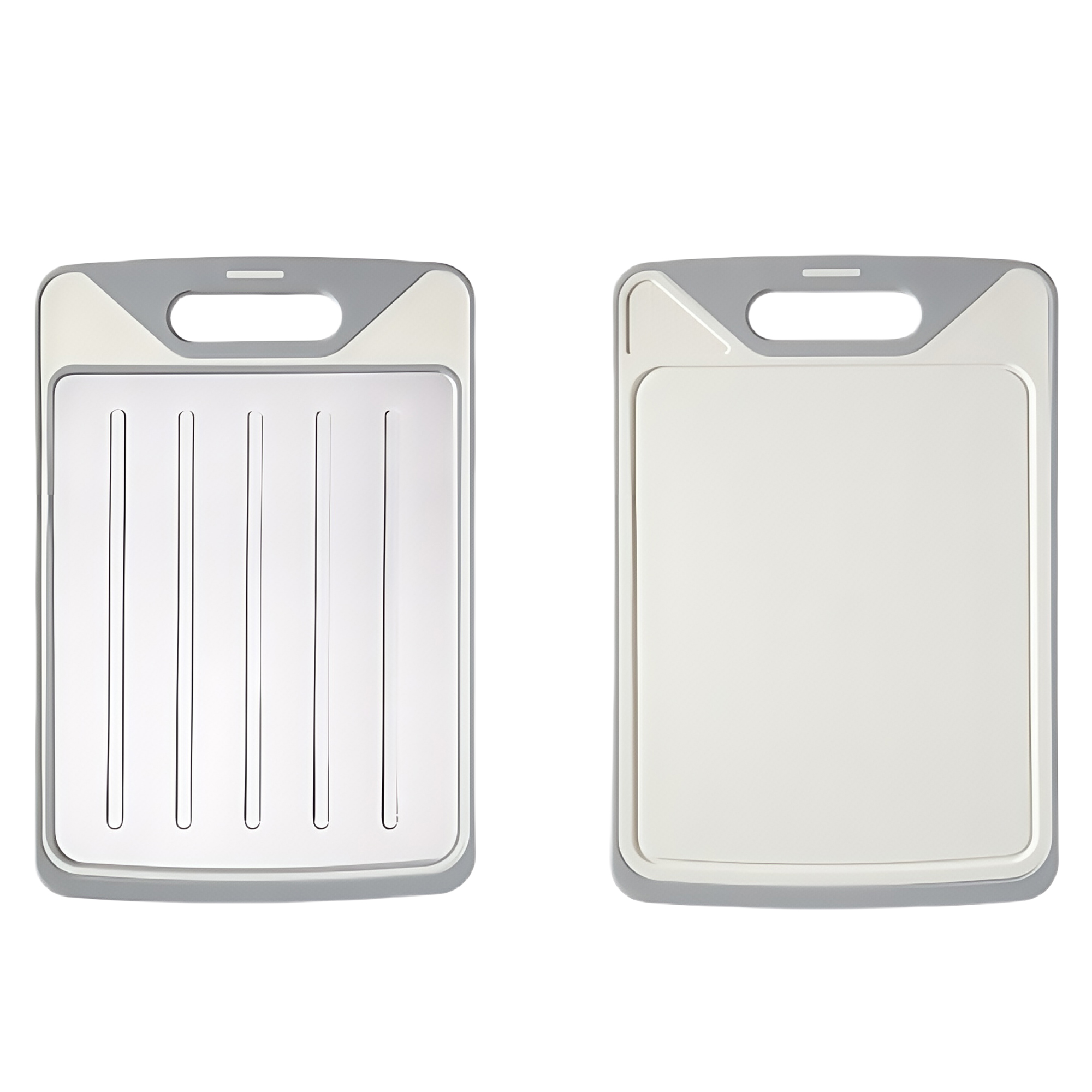 Small Stainless Steel Double-Sided Cutting Board with Knife Sharpener 1