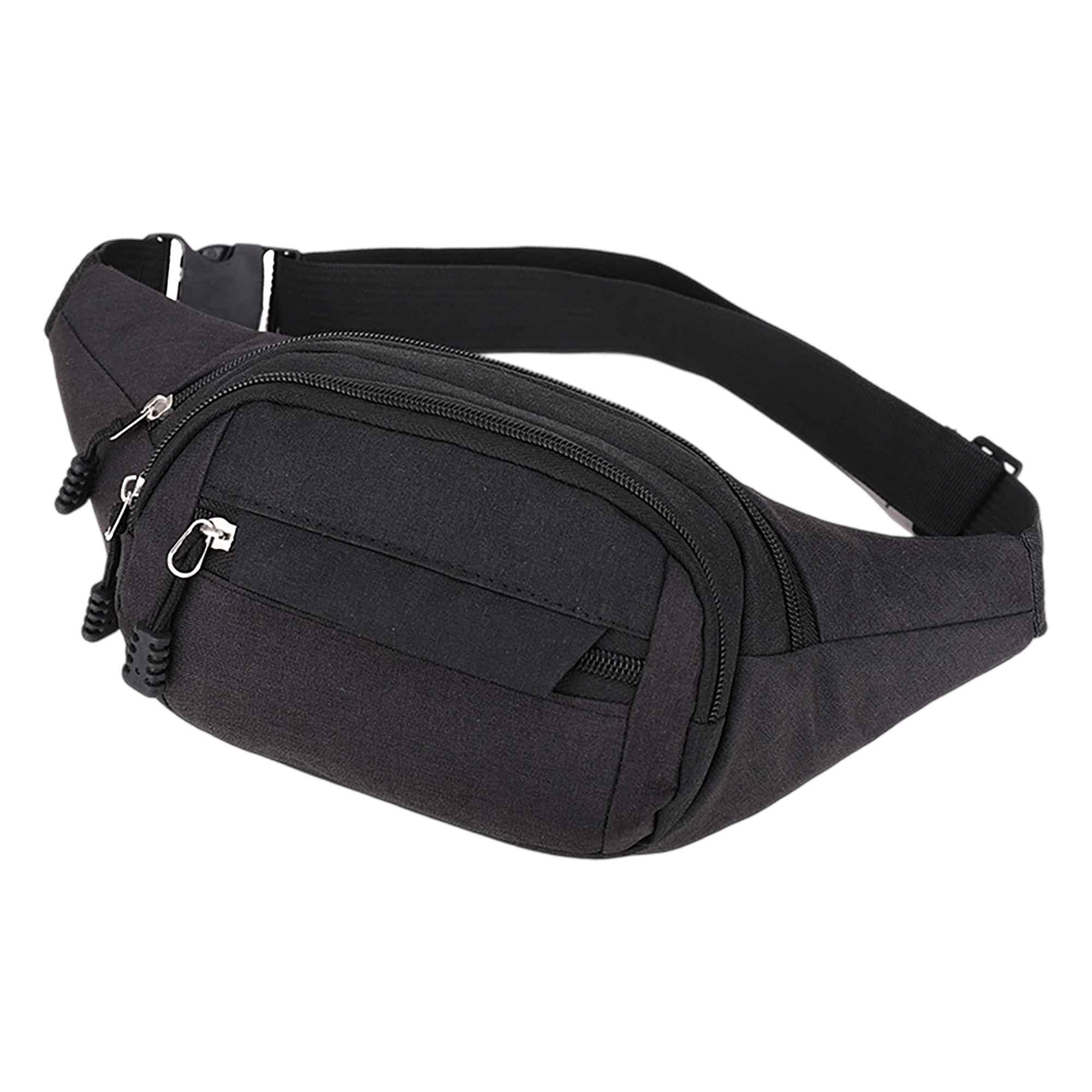 Three Pocket Crossbody Waist Pack 13.4" x 3.95" x 6.3" 8