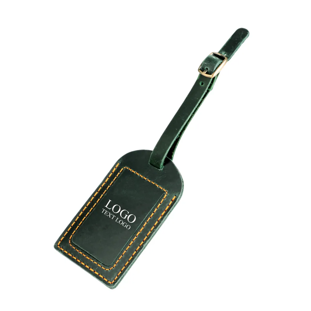 Vintage Crazy Horse Leather Luggage Tag 5