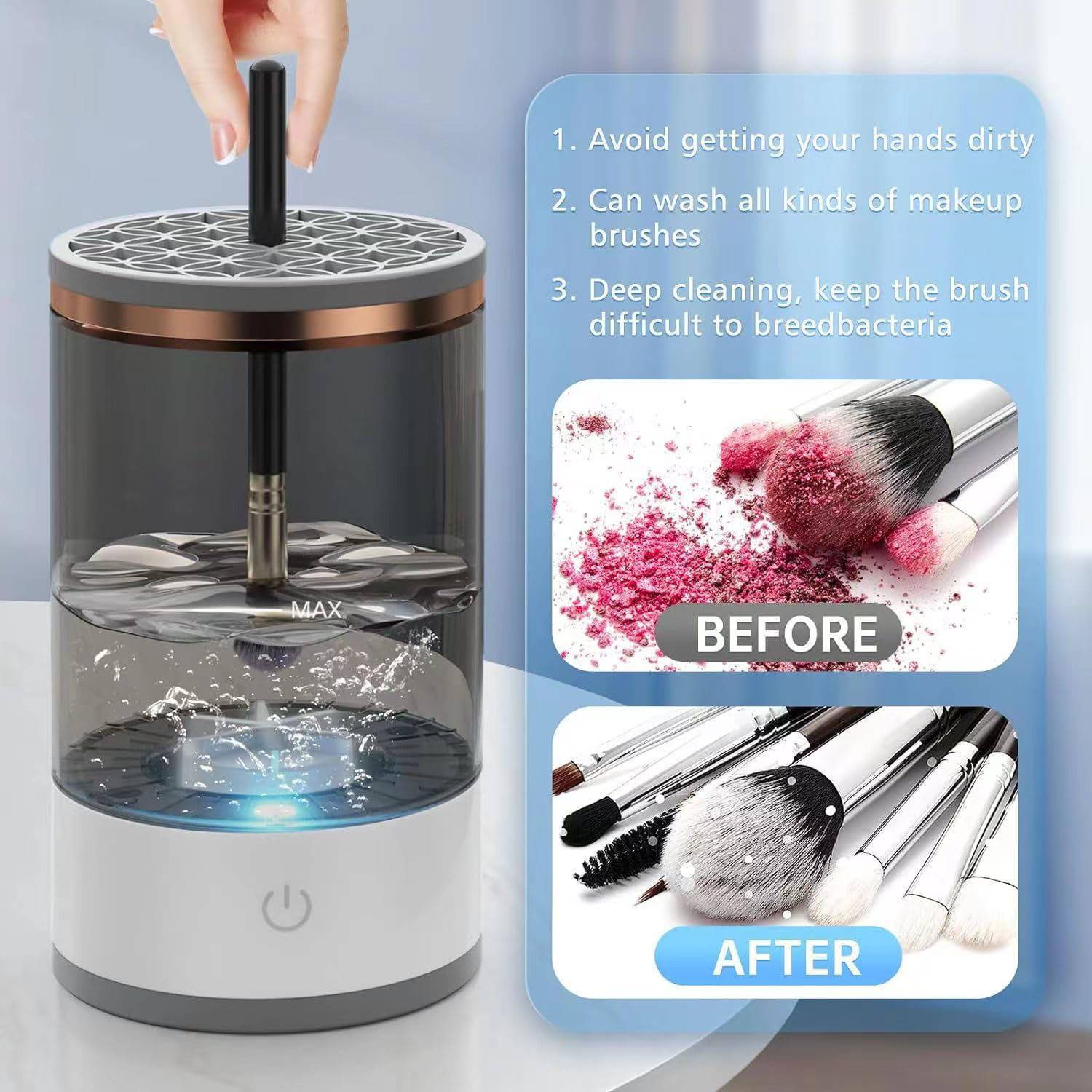 Portable USB Automatic Electric Makeup Brush Cleaner 5