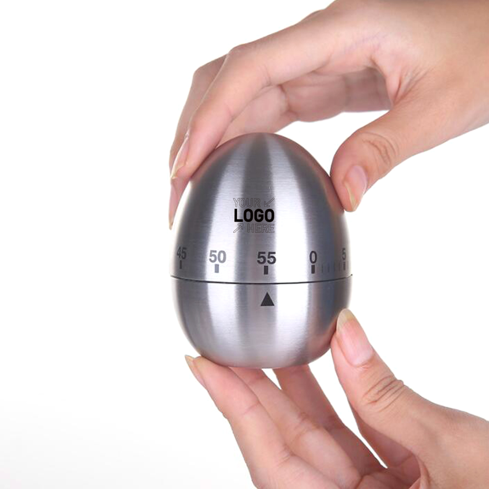 Stainless Steel Egg Shape Kitchen Timer 2