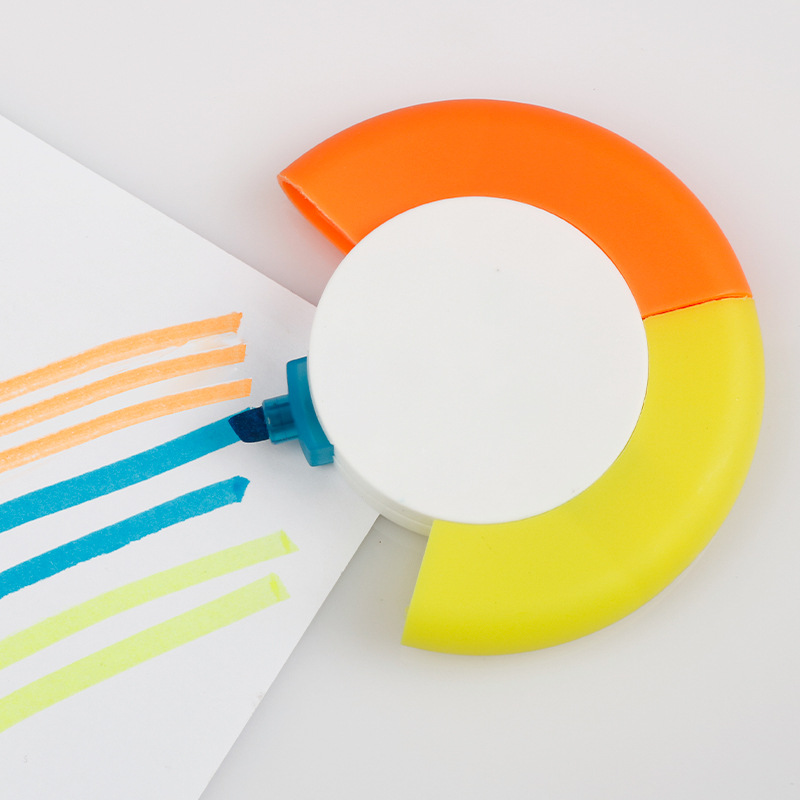 Circular Fluorescent Highlighter Pen 3