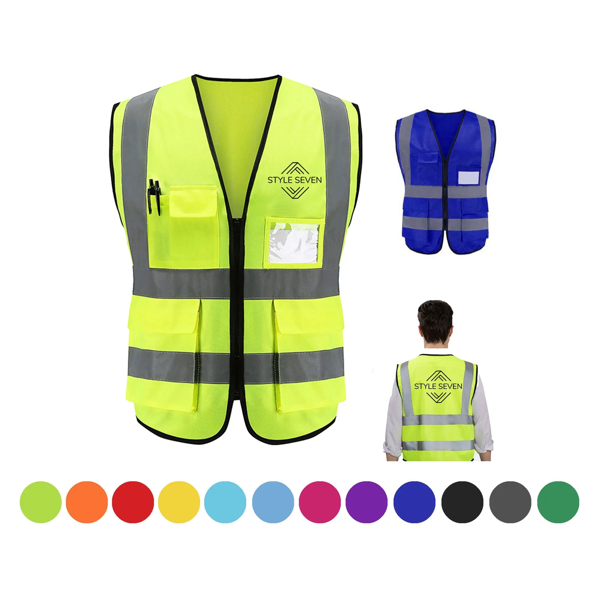Reflective Tape Safety Hook & Loop Vest