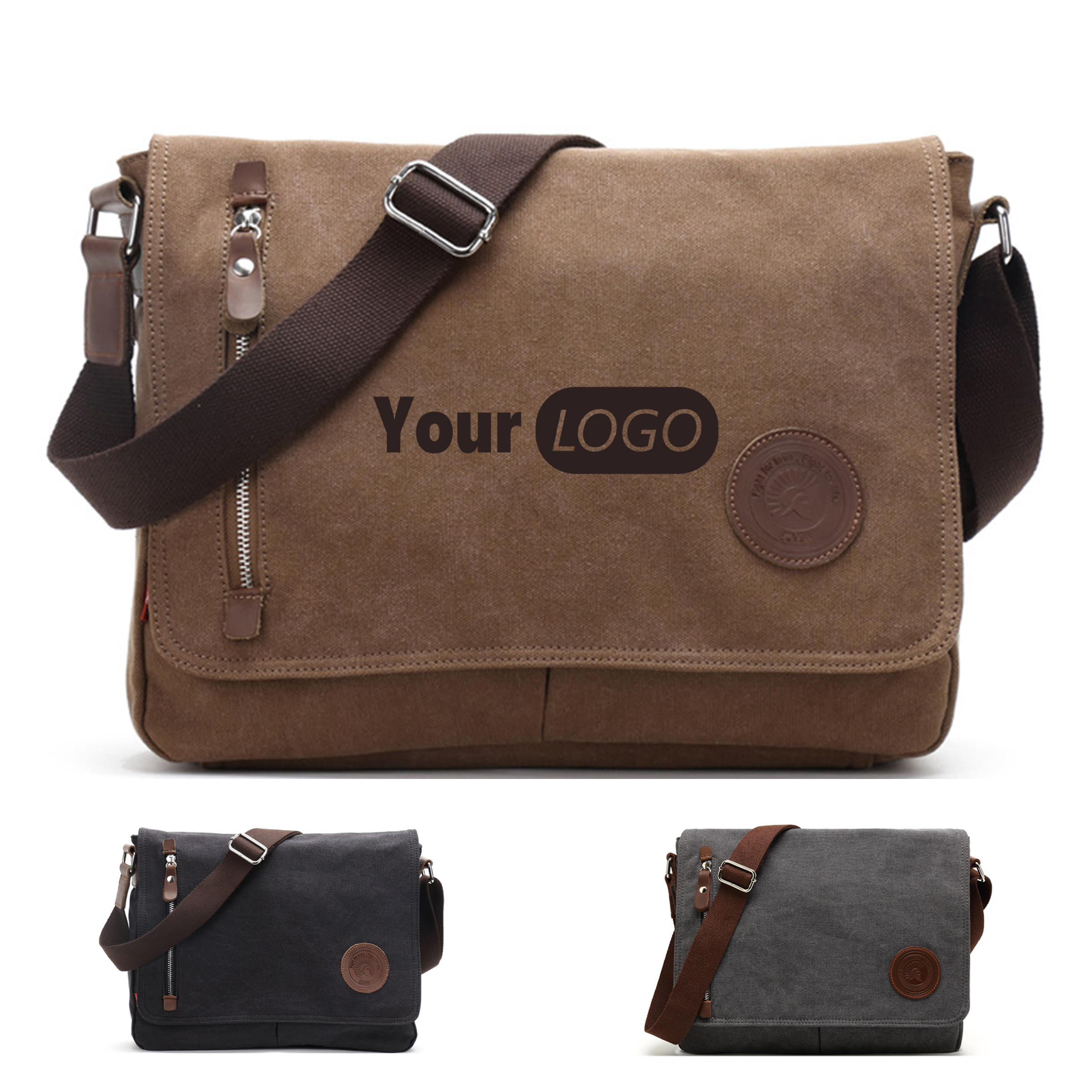 Canvas Large-Capacity Casual Messenger Bag 2