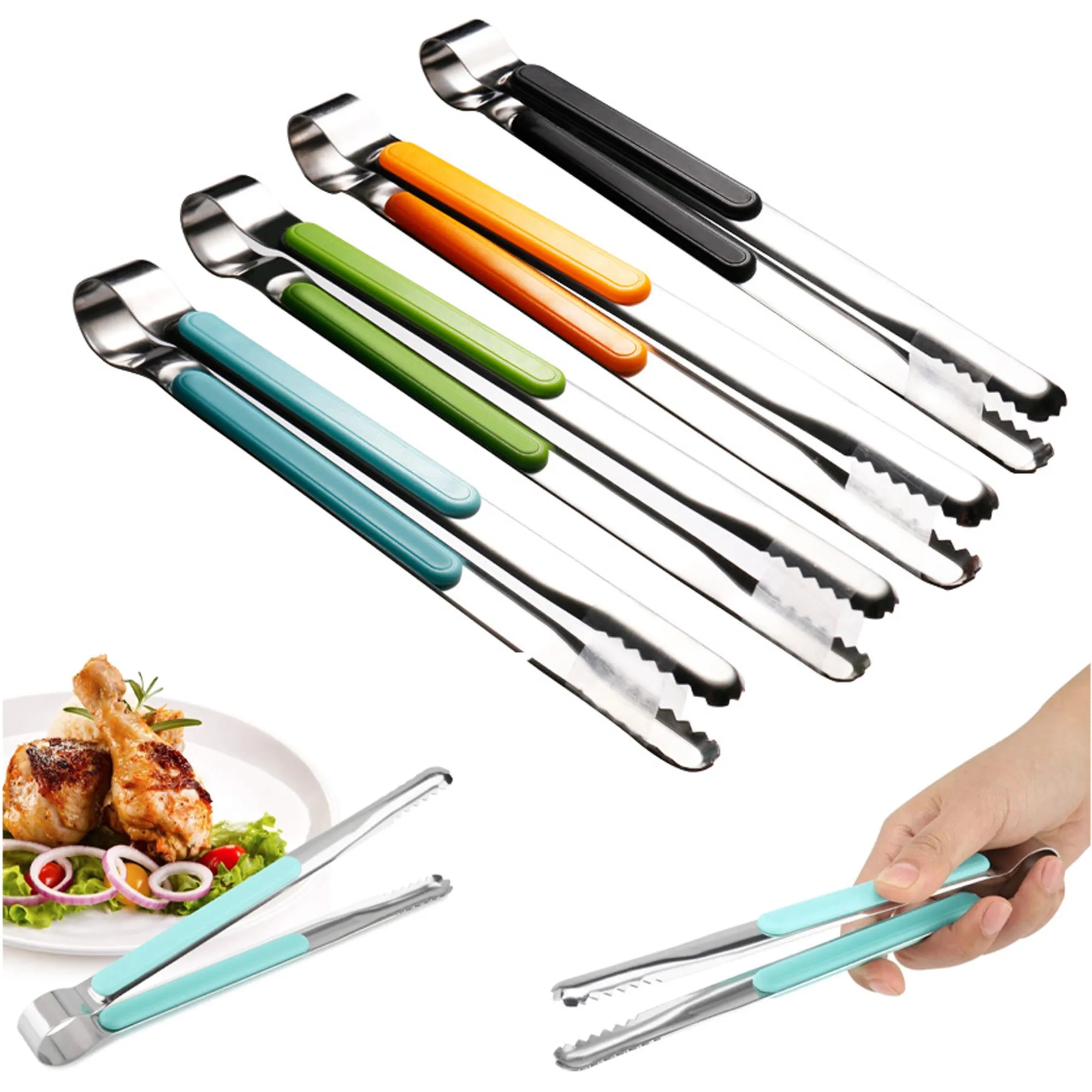 Thicken Stainless Steel BBQ Food Clamp 3