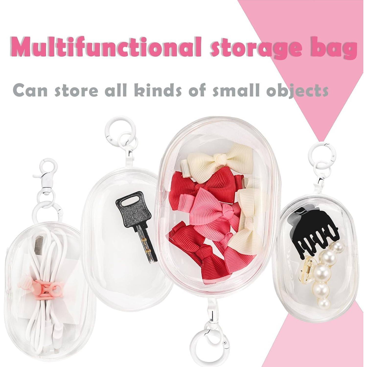 Transparent data cable storage bag 8