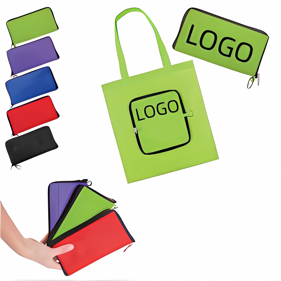 Non-woven Folding Tote Bag W/ Zipper 2