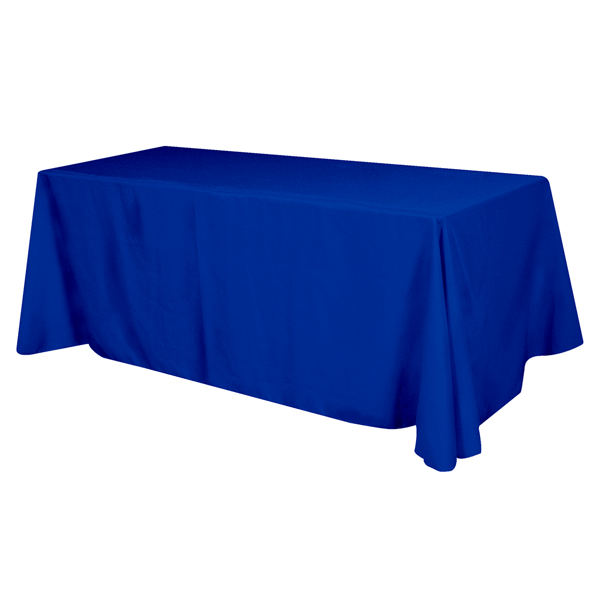 Flat Polyester 4-Sided Table Cover - fits 8' standard table 1