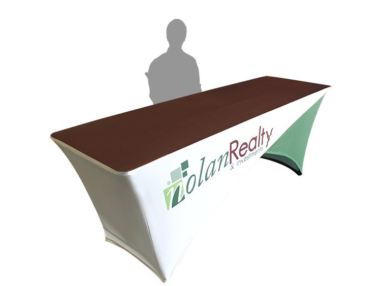 8' Printed Cross Stretch Tablecloth