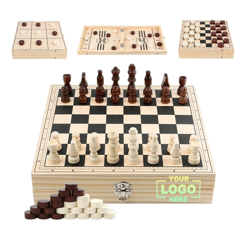4 in 1 Wooden Board Game Board 3