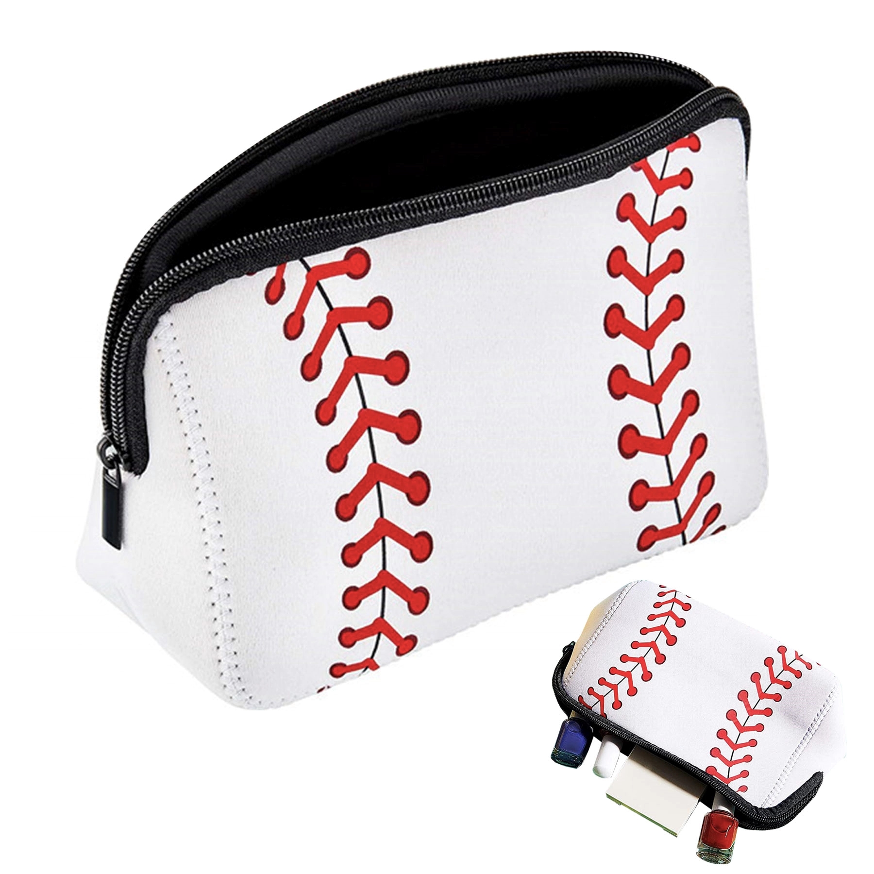 Neoprene Baseball Cosmetic Bag 3