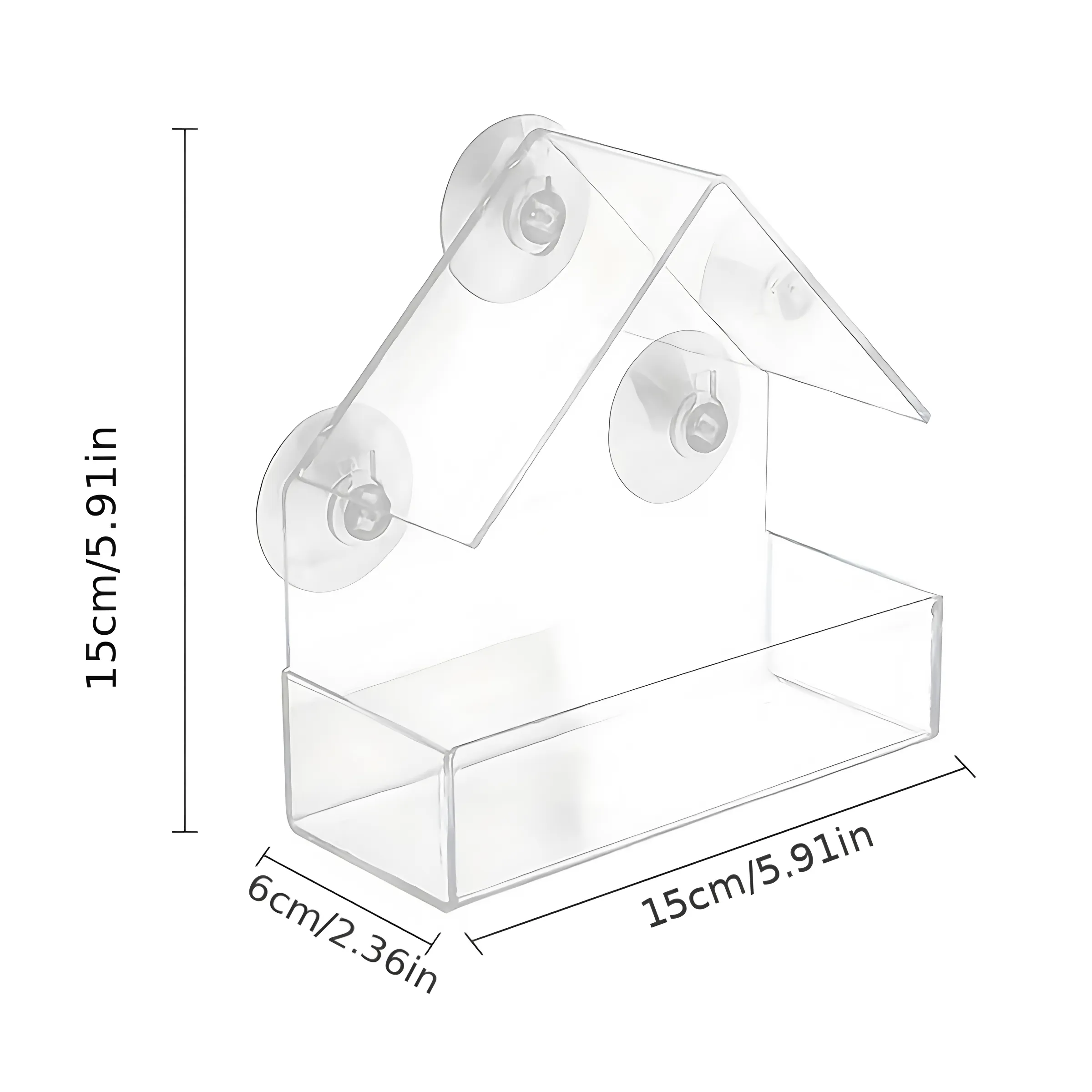 Window Bird Feeder with Suction Cups 2