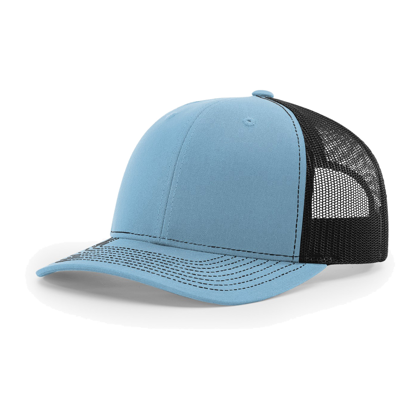 Richardson 112 6-Panel Snapback Trucker Hat w/Leatherette Adhesive Patches or Embroidery 23