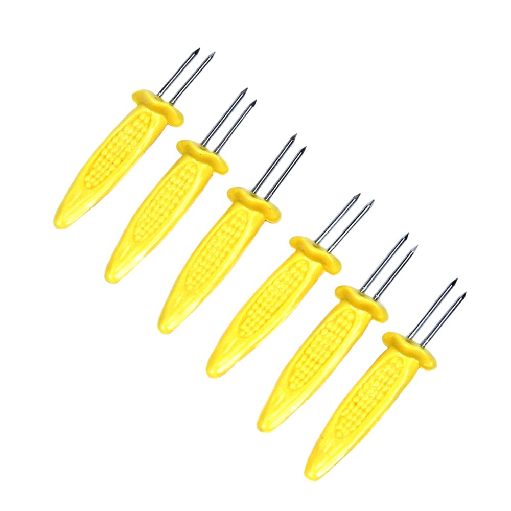 Jumbo Corn Holders - 6 Pack Stainless Steel 2