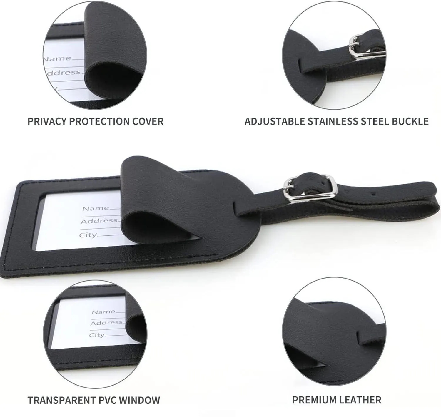 PU Leather Luggage Tag 3