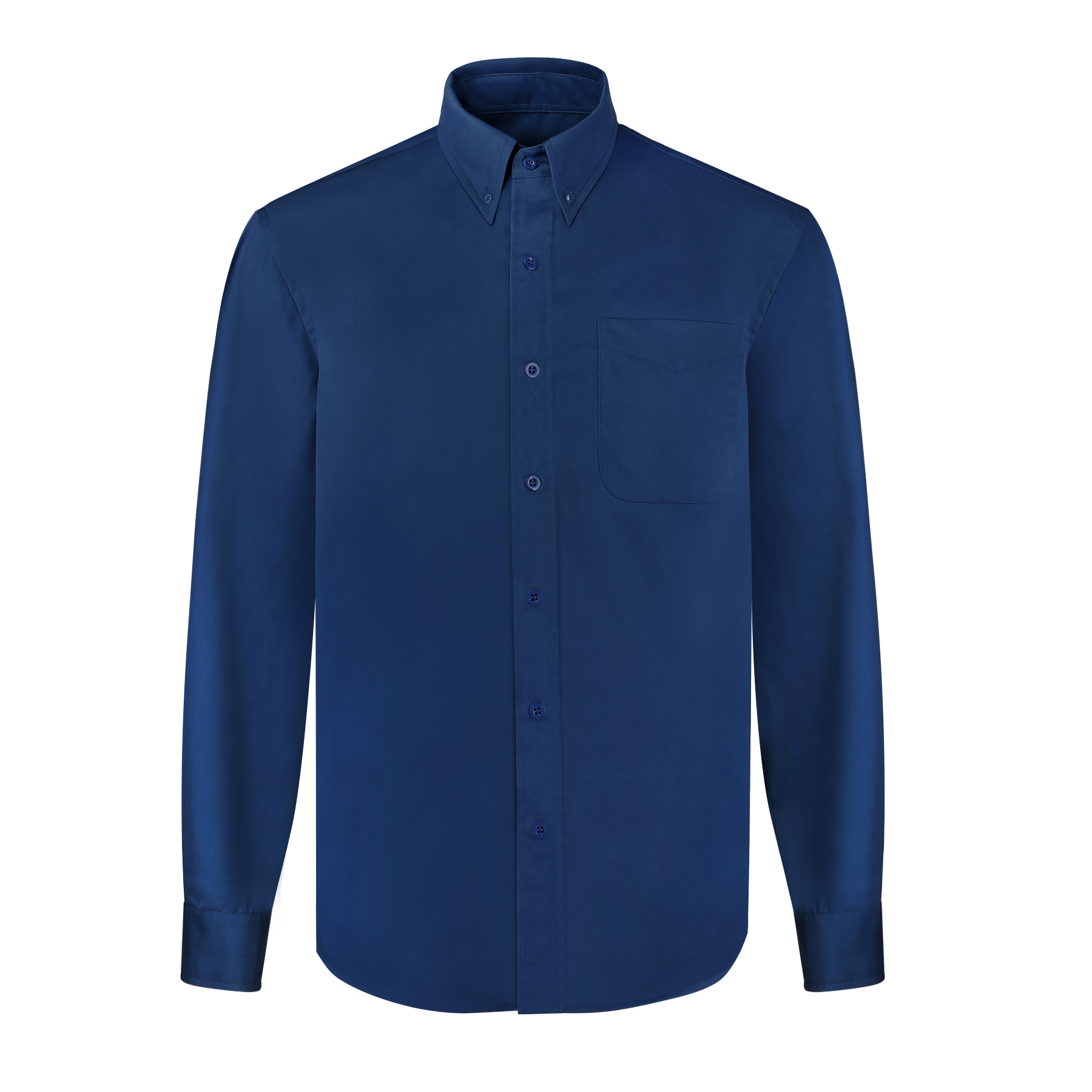 Men's Woven Button Down Long Sleeve Twill Shirt 4