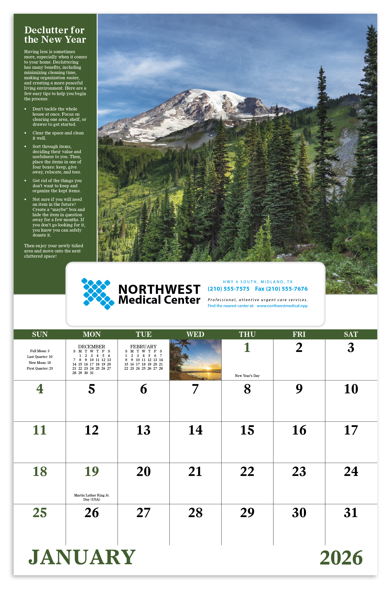Good Value™ Healthy Living - Window Calendar 15
