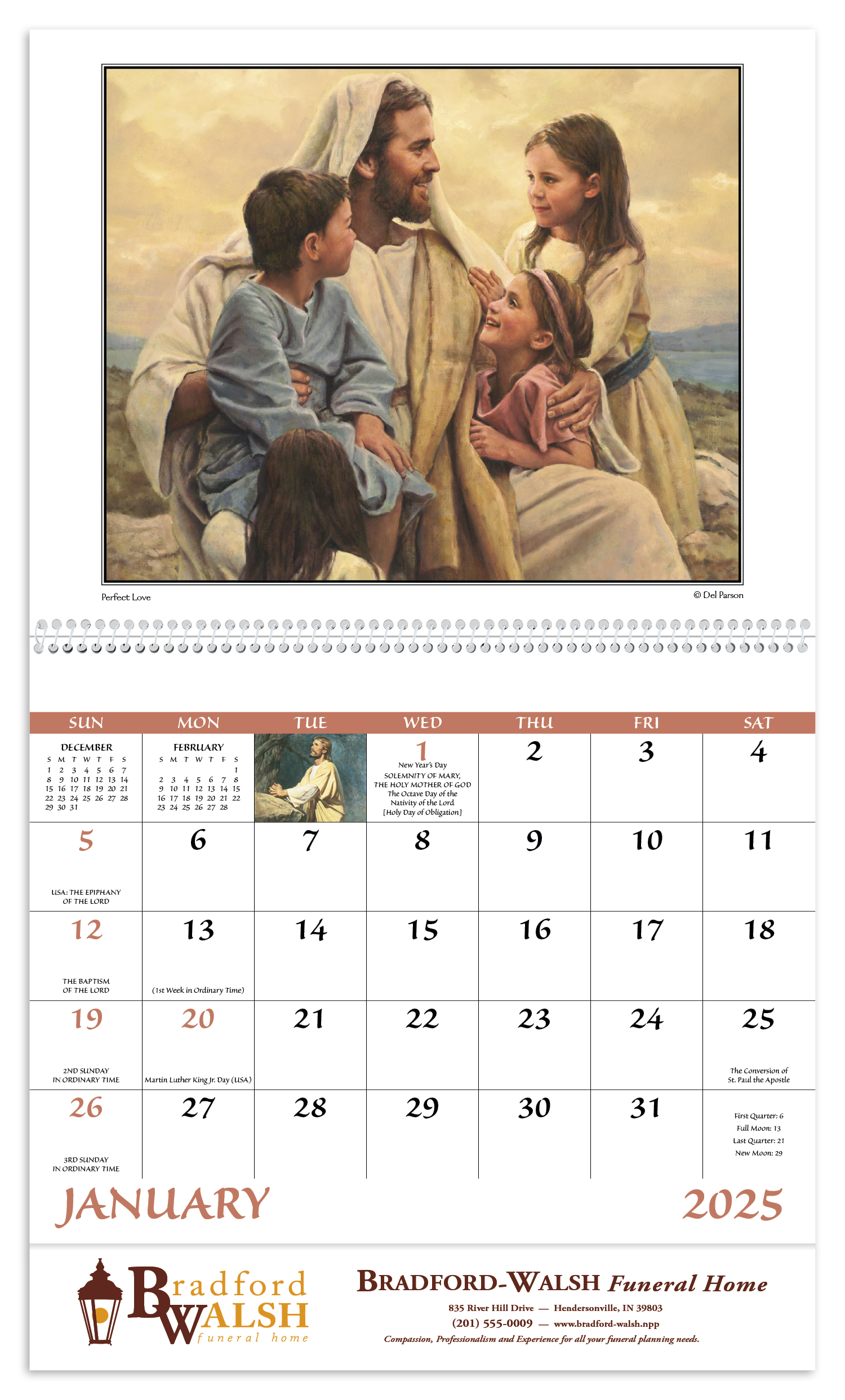 Good Value™ God's Gift w Funeral Pre-Planning Sheet - Spiral Calendar 40