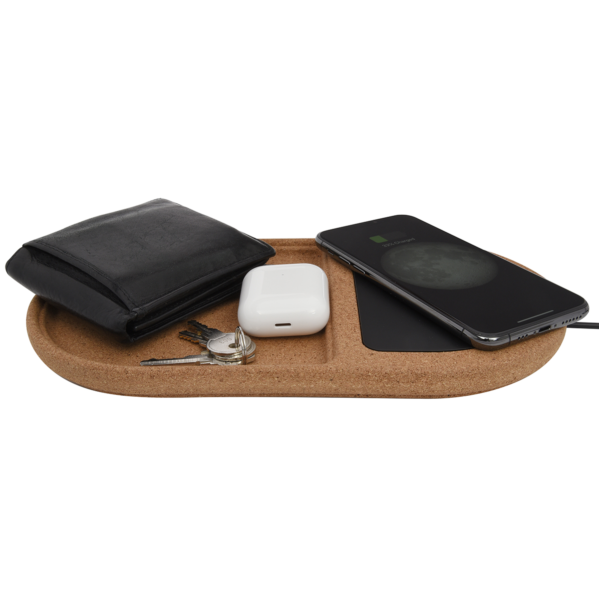 Cork Wireless Charging Pad Desktop Organizer 2