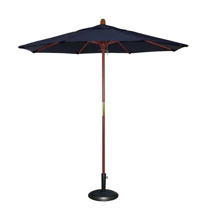 Commercial Market Umbrella-8'X8' 4 Panels Wood Pole 6