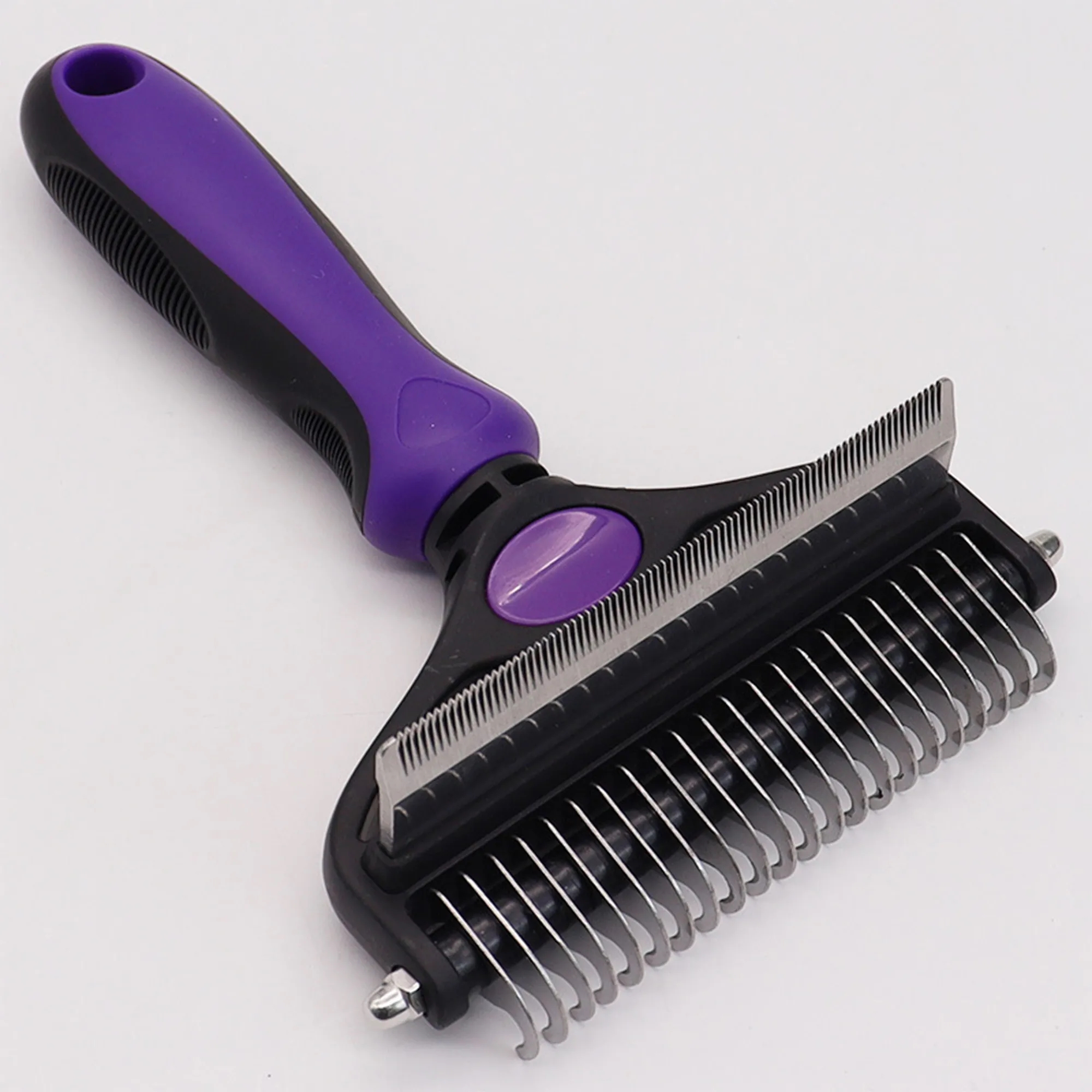 Dual Head Pet Grooming Brush For Detangling And Smoothing 3