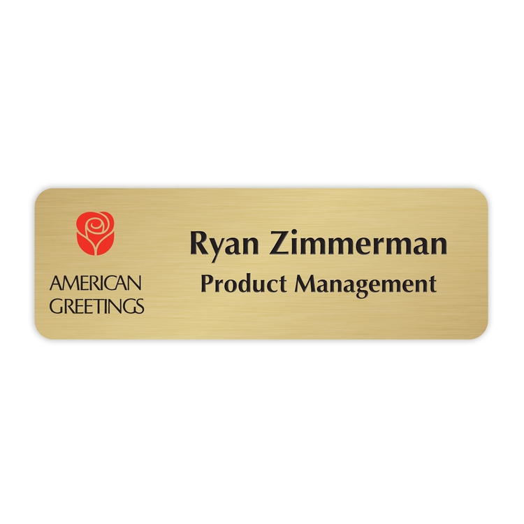 USA Made Name Plate w/UV Inkjet Logo & Engraved (15-19 Sq. Inches)