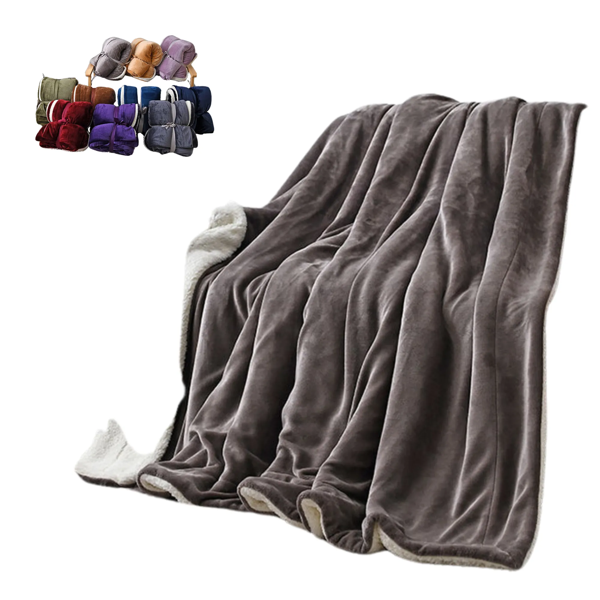 MOQ 50 Pieces Double-Layer Flannel Blanket
