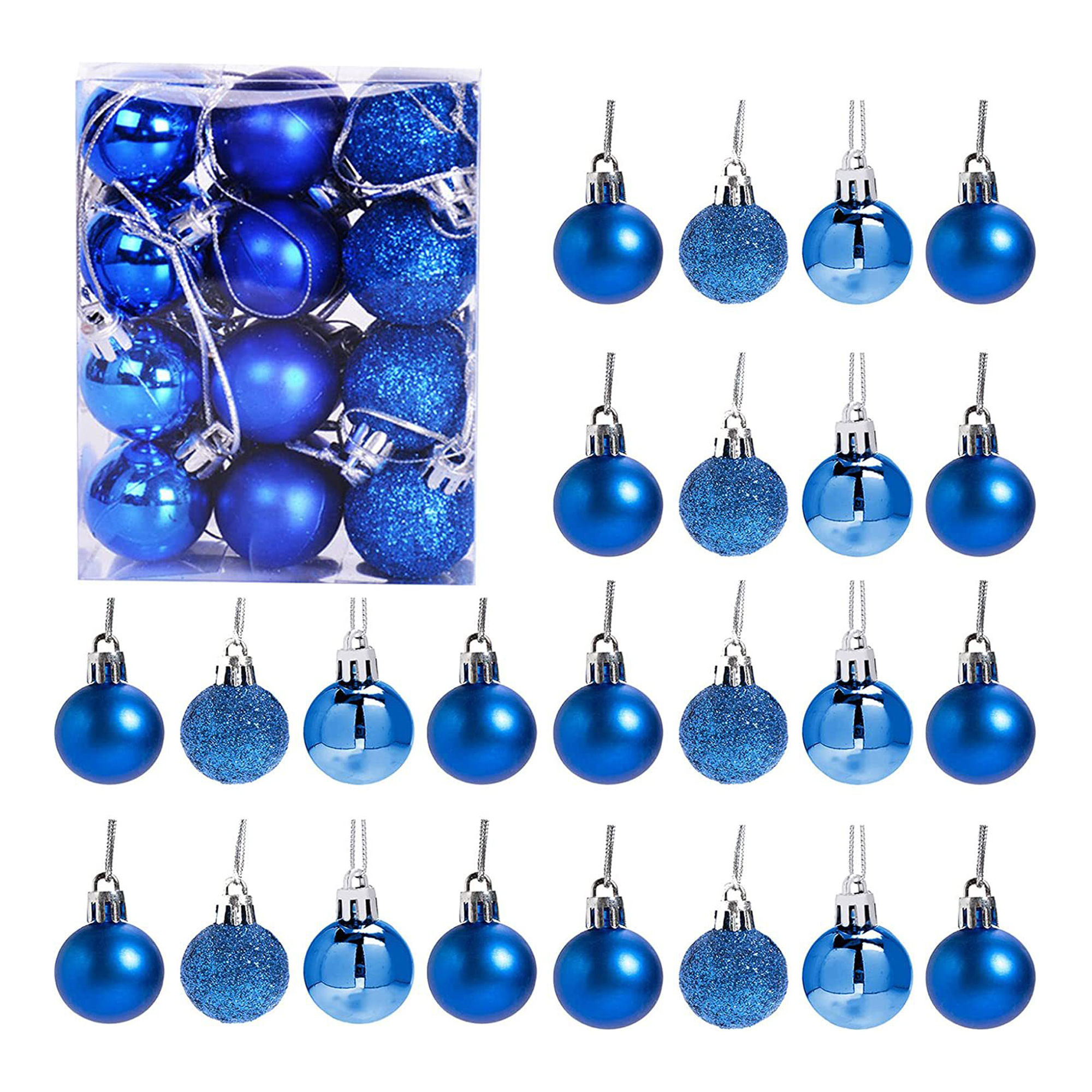 Shatterproof Christmas Ball Ornaments Set Different Sizes 6