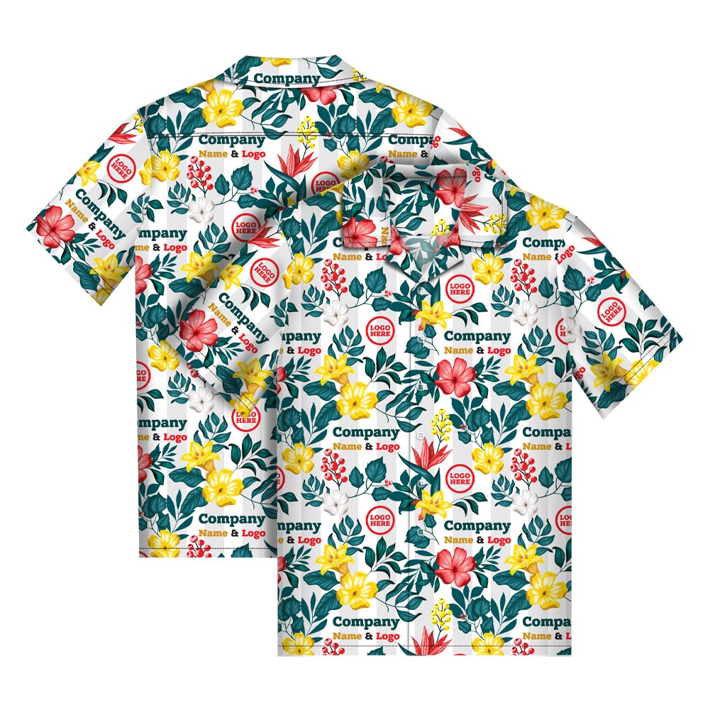 Men's Sublimated Hawaiian Cuban Collar Camp Shirt 3