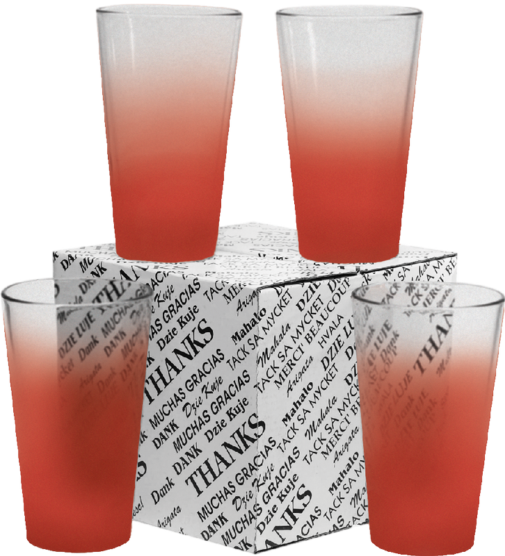16 oz. Mixing Glass Thank You Set 14