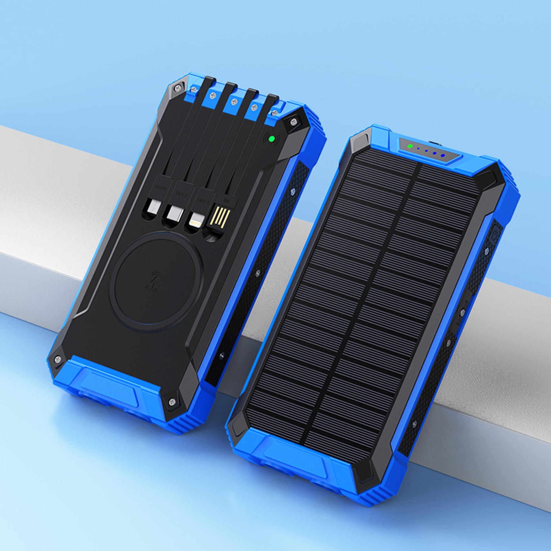 Portable Solar Power Bank with Wireless Charger 4