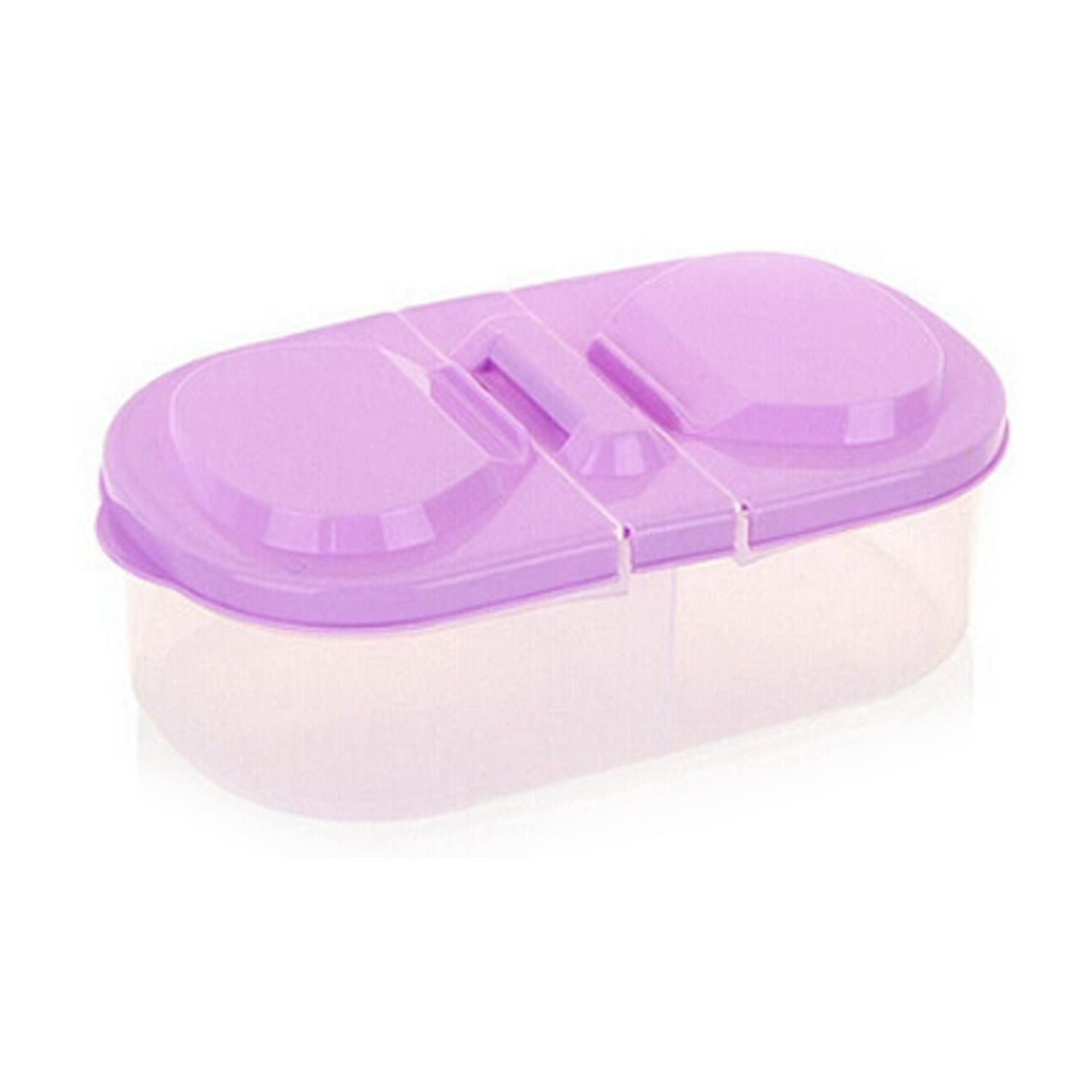 Double Compartment Covered Plastic Food Storage Box 6