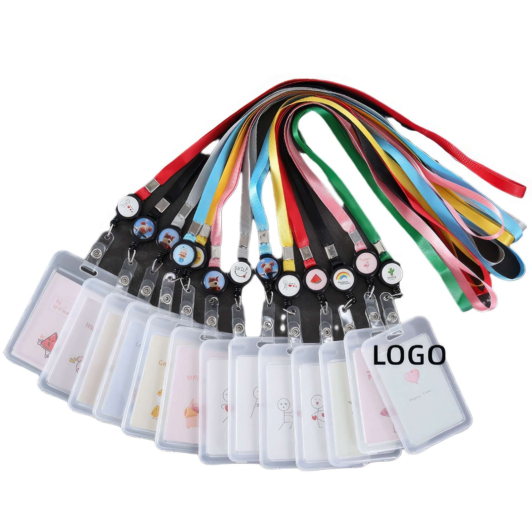 Polyester Lanyard with Retractable Reel Clip & Card Holder 2