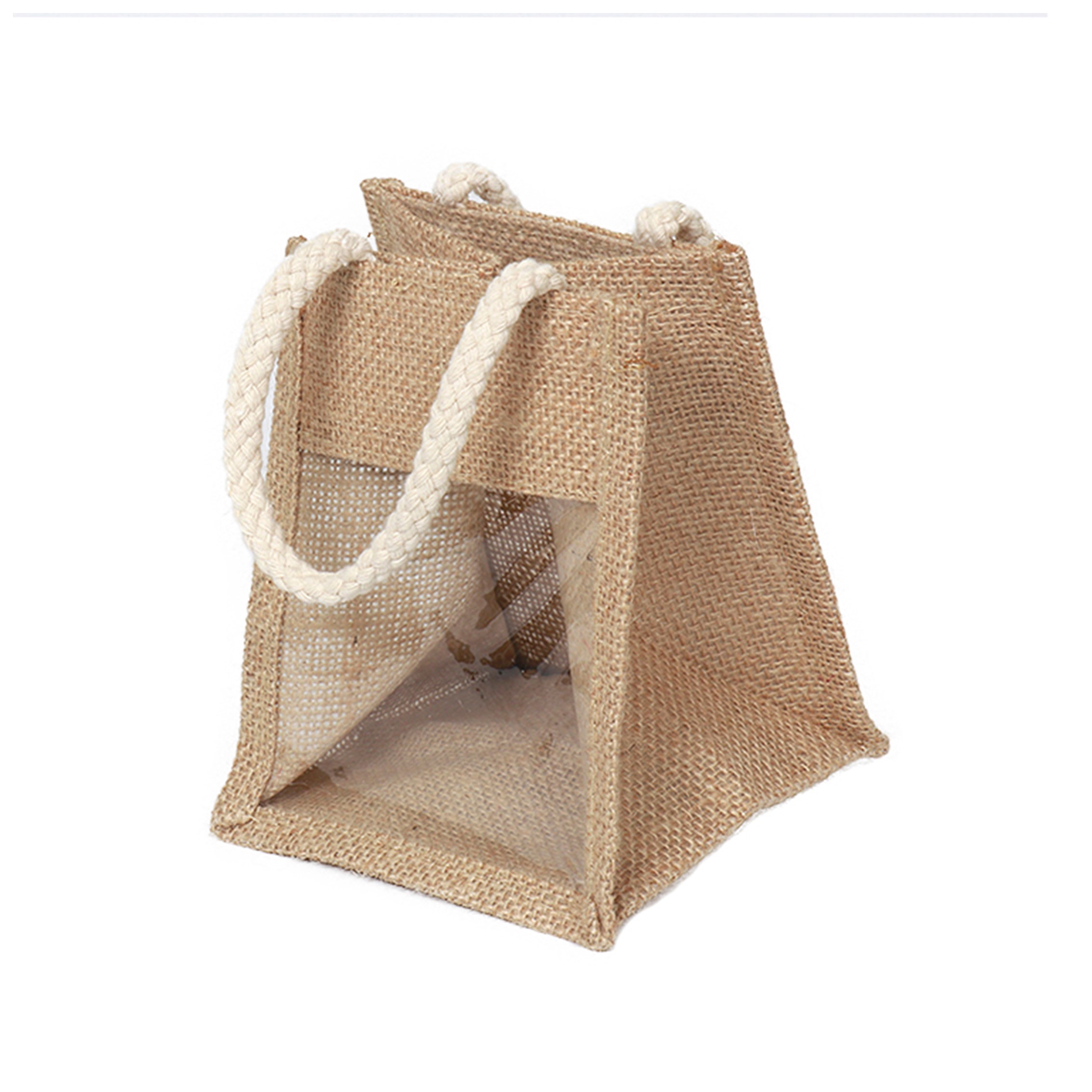 Clear PVC Natural Gift Set Jute Jar Bag 1