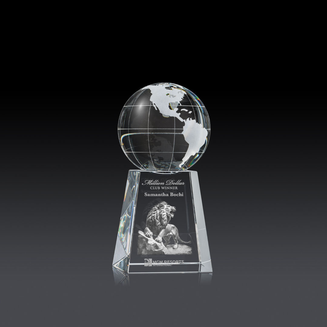 Globe on Tall Base 3D 5