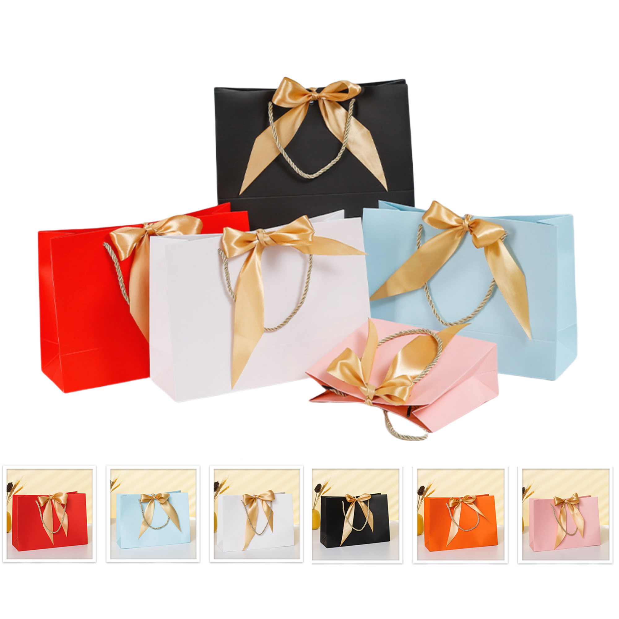 Small Gift Bags with Bow Ribbon 3