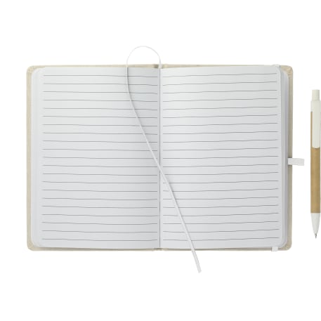 5" x 7" Organic Cotton Bound Notebook w/Pen 16