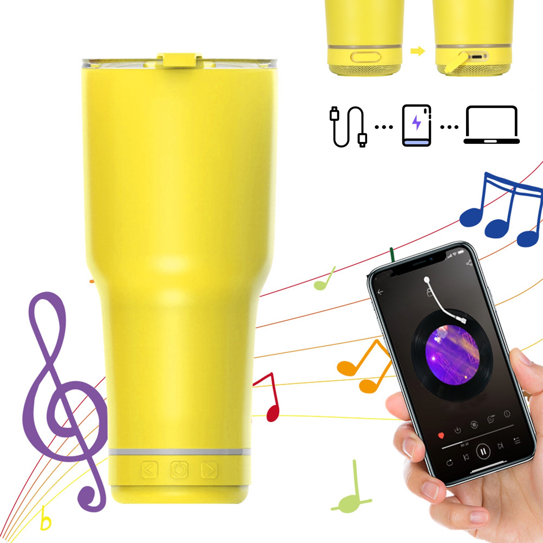 30Oz Tumbler With Speaker 2
