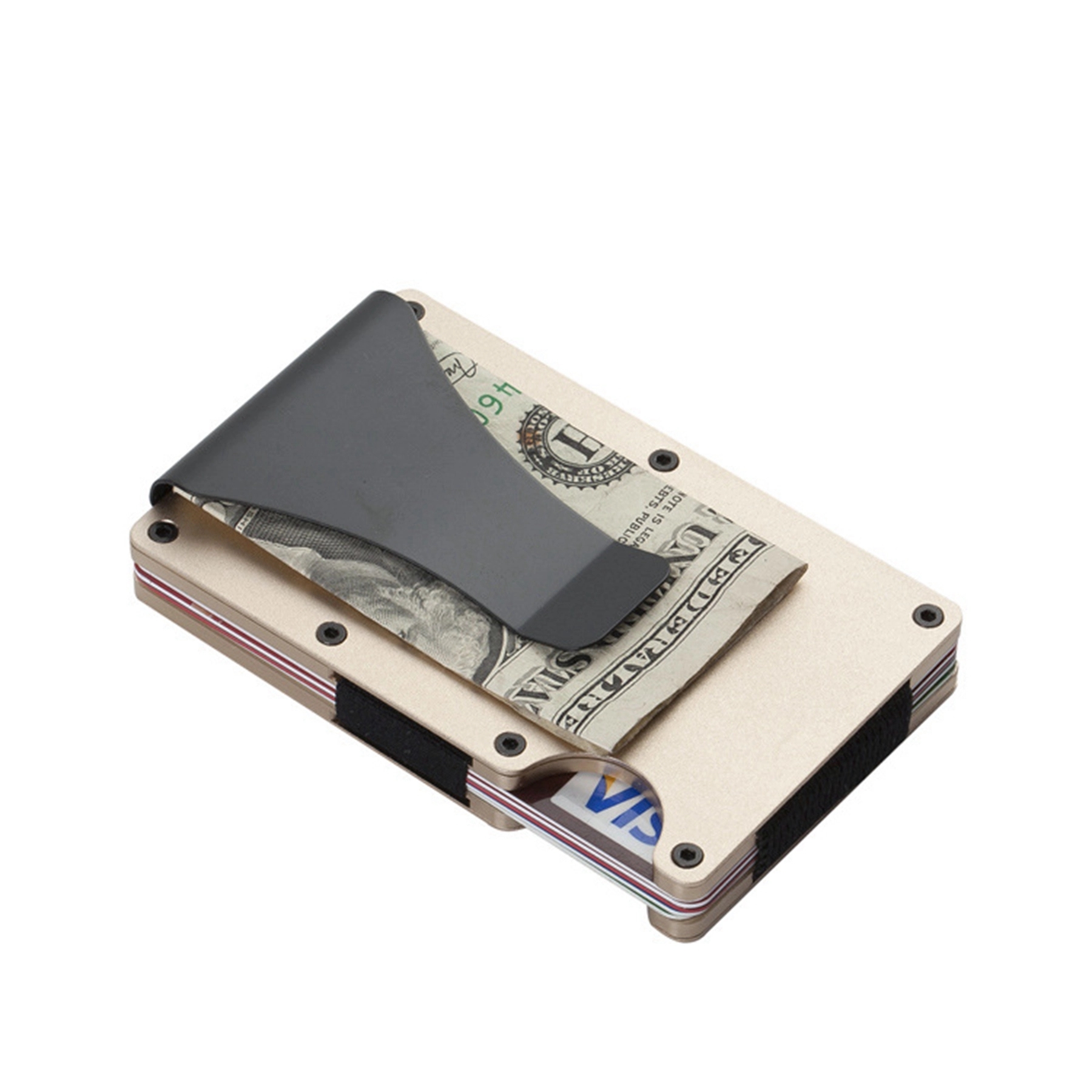 RFID Men Slim Metal Clip Wallet 6
