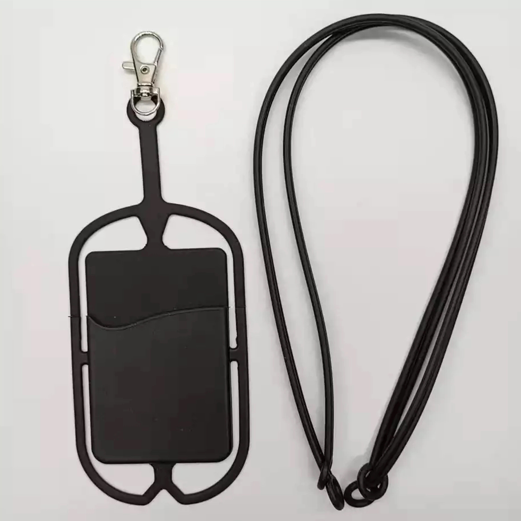 Silicone Lanyard With Phone Holder & Wallet MOQ 100PCS 4