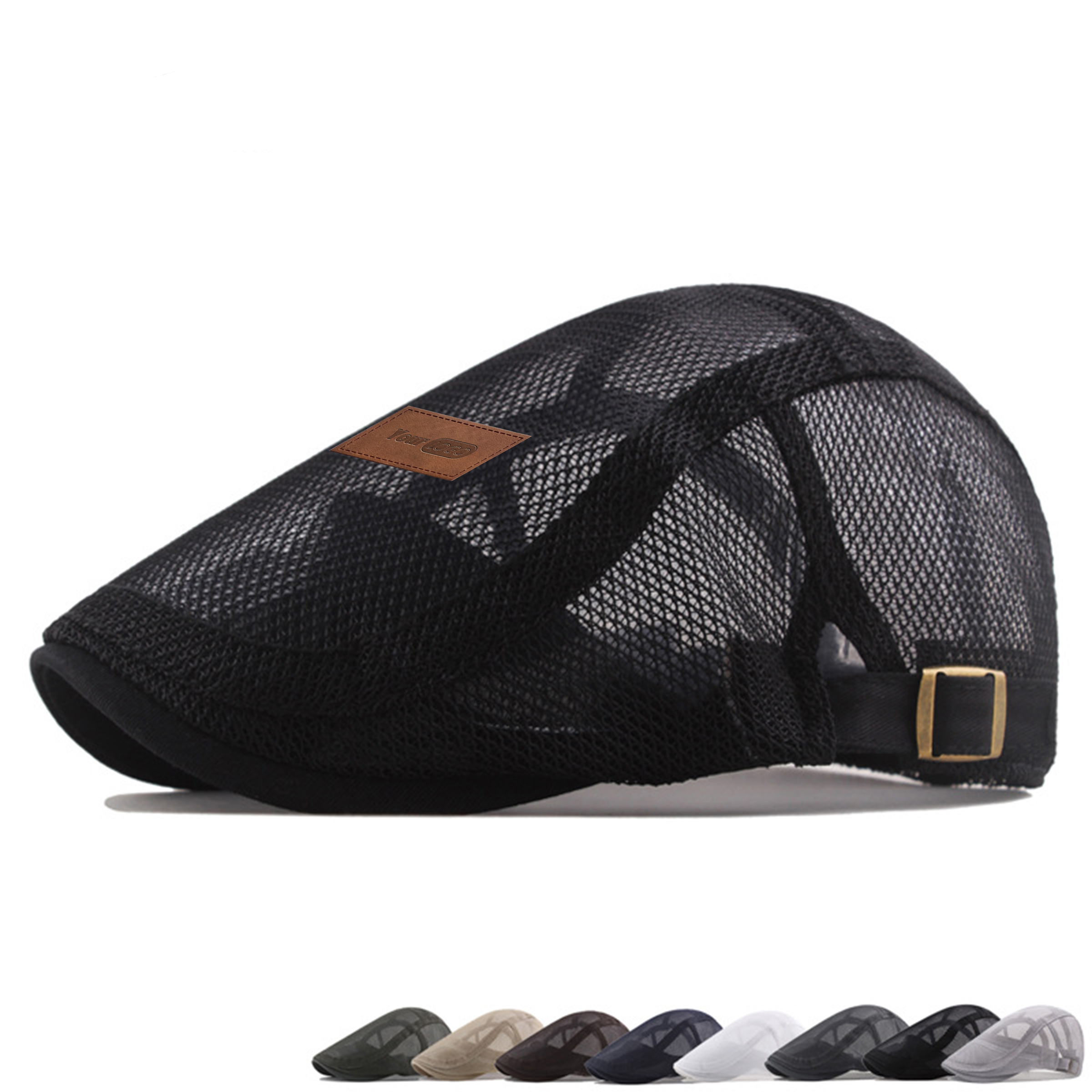 Cotton-Polyester Breathable Mesh Newsboy Cap For All-Season Comfort 2