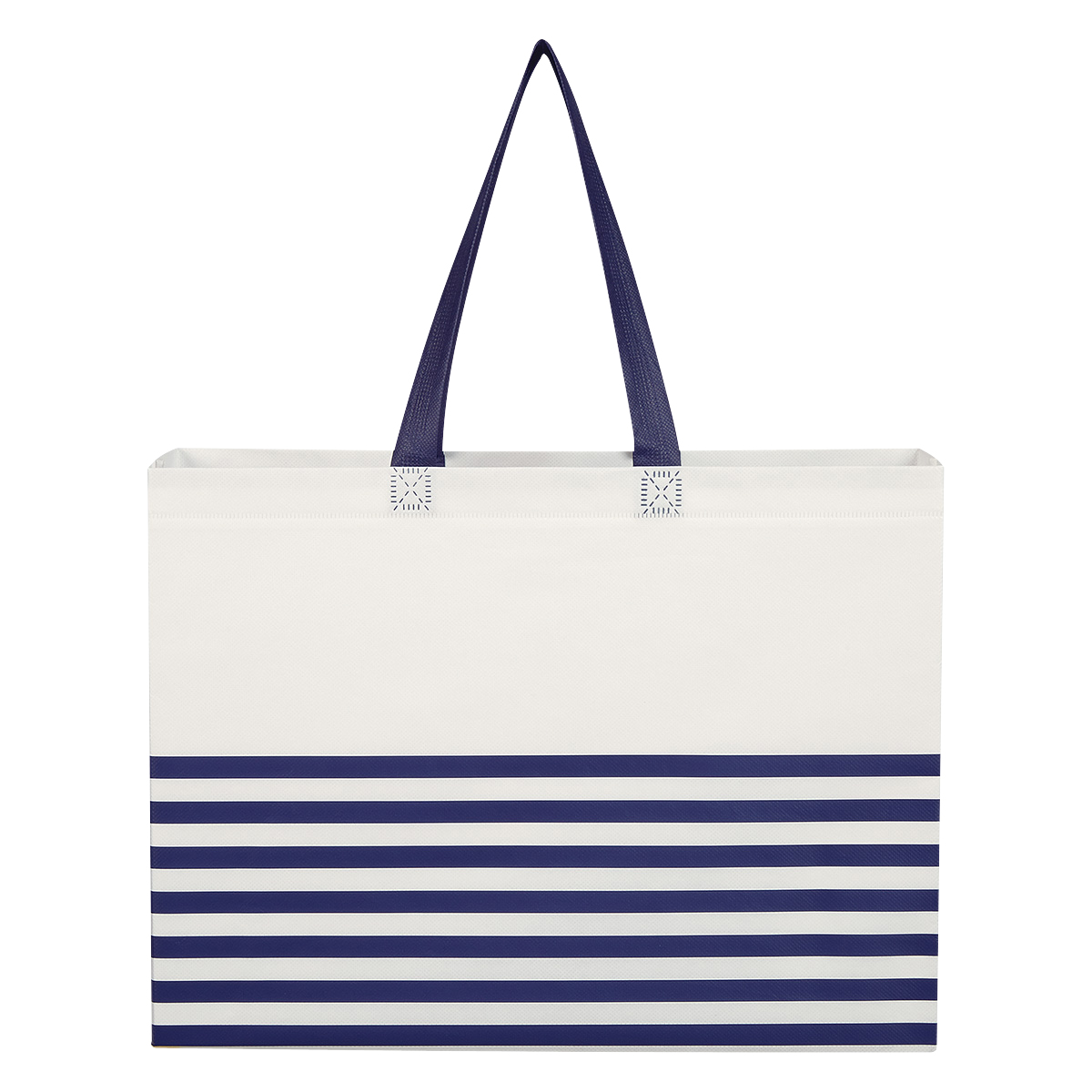 Non-Woven Horizontal Stripe Tote Bag 12