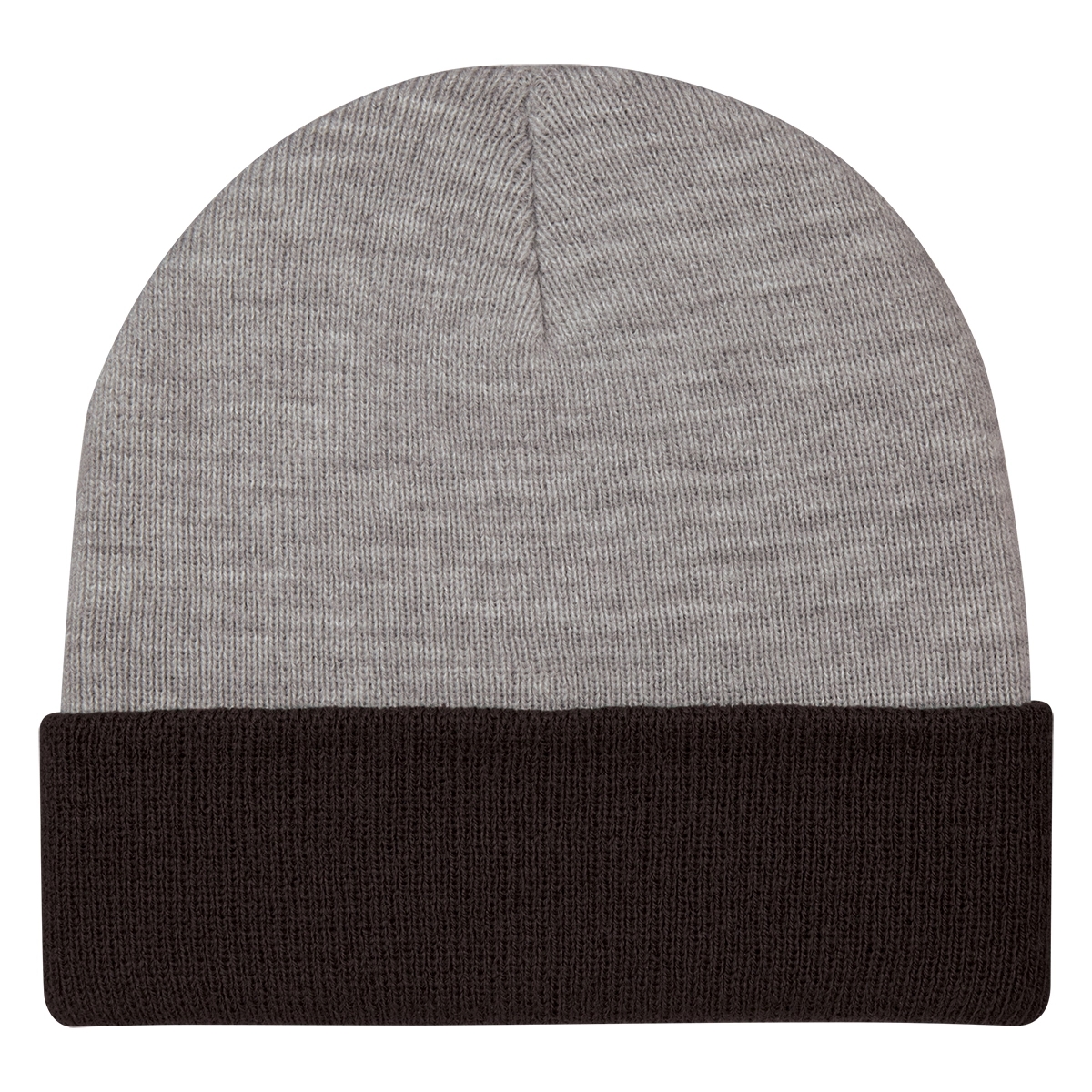 Two-Tone Knit Beanie With Cuff 1