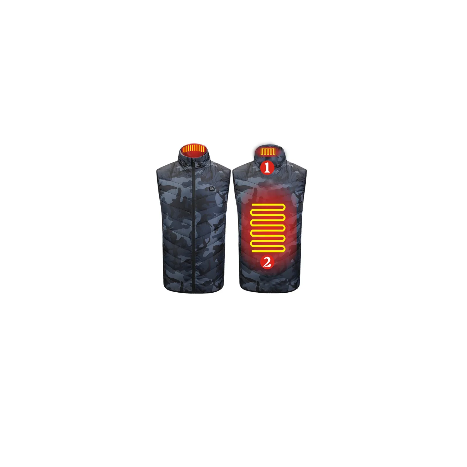 4 Heating Areas Warming Heated Unisex Vest 4