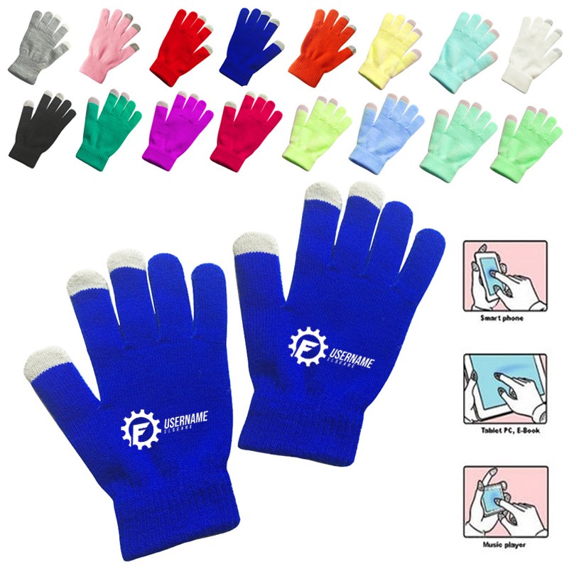 Solid Knitted Touch Screen Glove 2