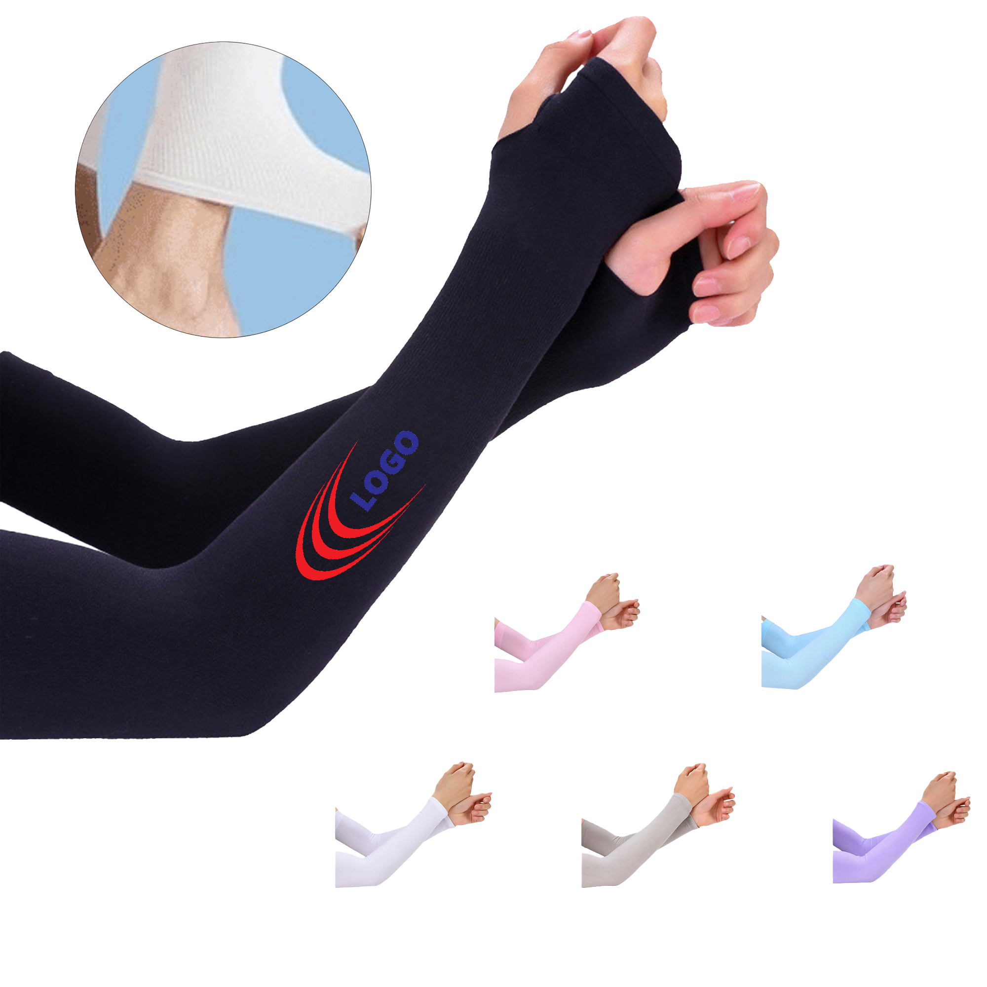 MOQ 30 Solid Color Sunscreen Sleeve 2