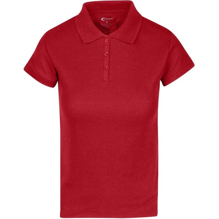 Juniors' Polo Uniform Shirts - Red Size XL 1