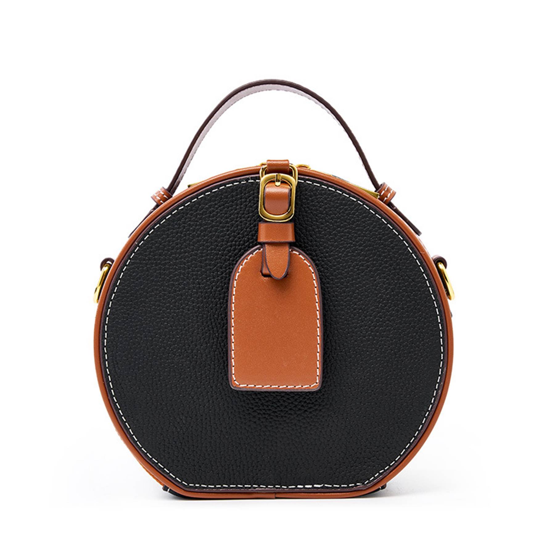 Genuine Leather Round hand-held women's Crossbody bag 3