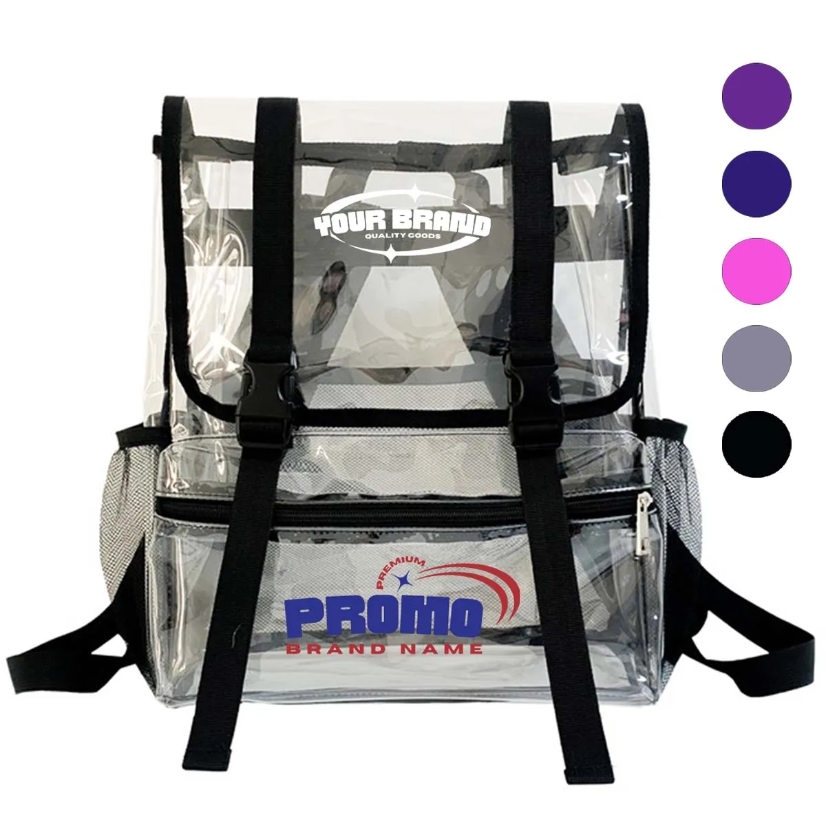 Large Capacity Clear Bags Stadium Approved School Backpacks 8